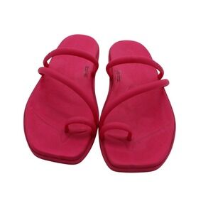 Crocs Miami Sandals Women's US 8 Dew Toe Loop Slip On Thong Pink Shoes